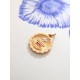 Pendentif médaille Augis or rose + qu'hier - que demain