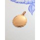 Pendentif médaille Augis or rose + qu'hier - que demain