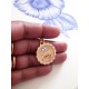 Pendentif médaille Augis or rose + qu'hier - que demain
