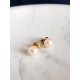 Clous d'oreilles perle de culture or 750/1000 - perles 6 mm 