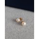 Clous d'oreilles perle de culture or 750/1000 - perles 6 mm 