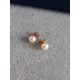 Clous d'oreilles perle de culture or 750/1000 - perles 6 mm 