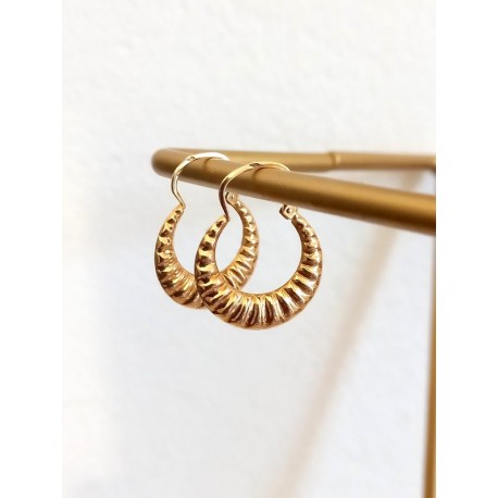 Boucles d'oreilles créoles or jaune 750/1000 