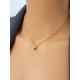 Pendentif solitaire émeraude or 750