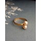 Bague toi et moi or jaune rosé 750/1000, perles 