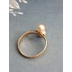 Bague toi et moi or jaune rosé 750/1000, perles 