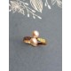 Bague toi et moi or jaune rosé 750/1000, perles 